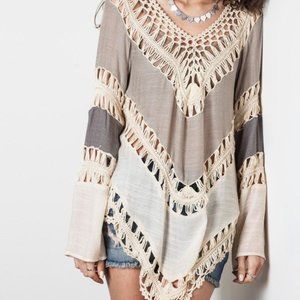 Crochet Multi Colored Top Medium